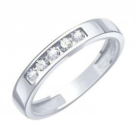 Кольцо из белого золота Karatov Т30101Д056 с бриллиантом Т30101Д056 фото