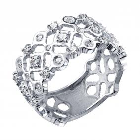 Кольцо из белого золота Karatov Т30101Д537 с бриллиантом Т30101Д537 фото