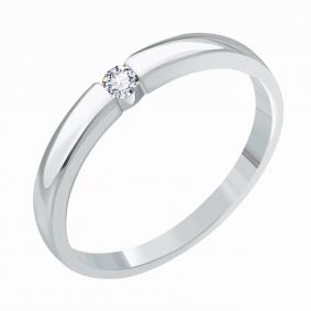 Кольцо из белого золота Karatov Т30101Д768 с бриллиантом Т30101Д768 фото