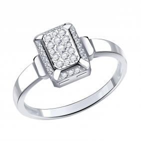 Кольцо из белого золота Karatov Т30101Д875 с бриллиантом Т30101Д875 фото