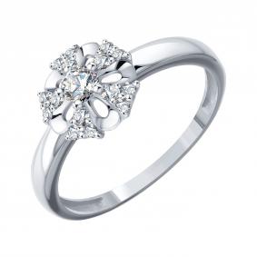 Кольцо из белого золота Karatov Т30101Д970 с бриллиантом Т30101Д970 фото