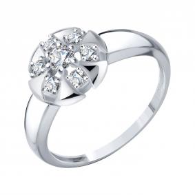 Кольцо из белого золота Karatov Т30101Д972 с бриллиантом Т30101Д972 фото