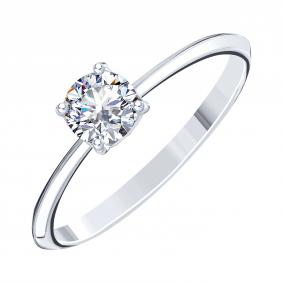 Кольцо из белого золота Karatov Т30101Д994-К с бриллиантом Т30101Д994-К фото