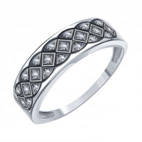 Кольцо из белого золота Karatov Т30101И010 с бриллиантом Т30101И010 фото