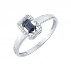 Кольцо из белого золота Karatov Т30101И161 с бриллиантом и сапфиром Т30101И161 фото