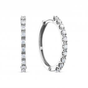 Серьги из белого золота Karatov Т30102Б580 с бриллиантом Т30102Б580 фото