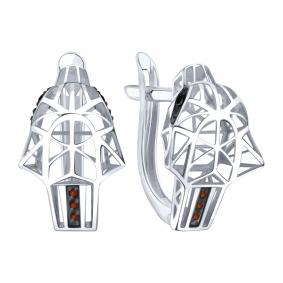 Серьги из белого золота Karatov Т30102В769 с бриллиантом Т30102В769 фото