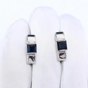 Серьги из белого золота Karatov Т30102Г799 с сапфиром Т30102Г799 фото