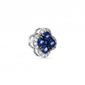 Подвеска из белого золота Karatov Т301035699-02 с бриллиантом и сапфиром Т301035699-02 фото