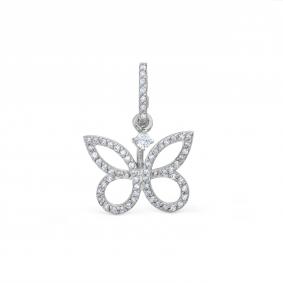 Подвеска из белого золота Karatov Т301035710 с бриллиантом Т301035710 фото