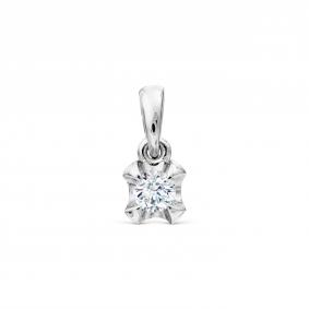 Подвеска из белого золота Karatov Т301035718 с бриллиантом Т301035718 фото
