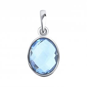 Подвеска из белого золота Karatov Т301036057 с топазом Т301036057 фото