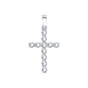 Подвеска из белого золота Karatov Т301036062 с бриллиантом Т301036062 фото