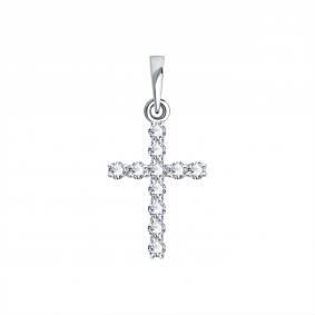 Подвеска из белого золота Karatov Т301036064 с бриллиантом Т301036064 фото