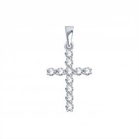 Подвеска из белого золота Karatov Т301036065 с бриллиантом Т301036065 фото