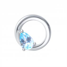 Подвеска из белого золота Karatov Т301036076 с топазом Т301036076 фото