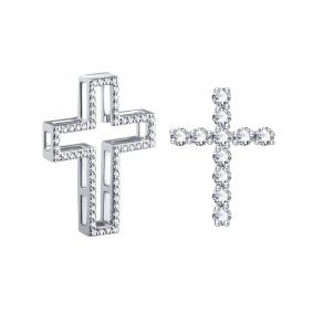 Подвеска-трансформер из белого золота Karatov с бриллиантом Т301036166 Т301036166 фото