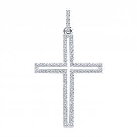 Подвеска из белого золота Karatov Т301036207 с бриллиантом Т301036207 фото