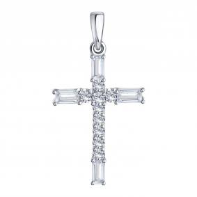 Подвеска из белого золота Karatov Т301036210 с бриллиантом Т301036210 фото