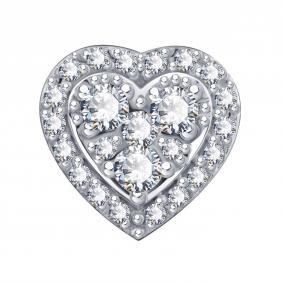 Подвеска из белого золота Karatov Т301036367 с бриллиантом Т301036367 фото