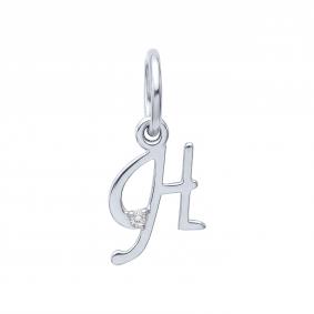 Подвеска-буква Н из белого золота Karatov с бриллиантом Т301036428 Т301036428 фото