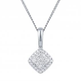 Подвеска из белого золота Karatov Т301036466 с бриллиантом Т301036466 фото