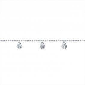 Браслет из белого золота Karatov Т301101439 с бриллиантом Т301101439 фото