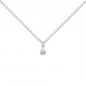 Колье из белого золота Karatov Т301112080 с бриллиантом Т301112080 фото