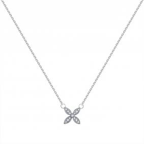 Колье из белого золота Karatov Т301112096 с бриллиантом Т301112096 фото