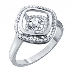 Кольцо из белого золота Karatov с танцующим бриллиантом Т30161Д665 Т30161Д665 фото