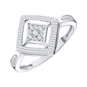 Кольцо из белого золота Karatov Т30161Д975 с бриллиантом Т30161Д975 фото