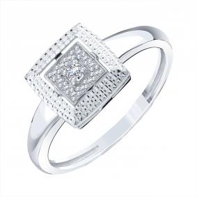 Кольцо из белого золота Karatov Т30161Д977 с бриллиантом Т30161Д977 фото