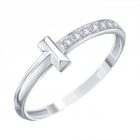 Кольцо из белого золота Karatov Т30201Б565 с фианитом Т30201Б565 фото