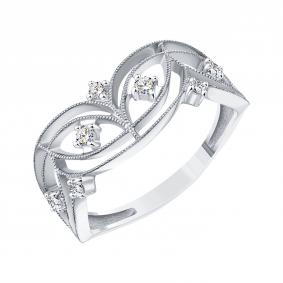 Кольцо из белого золота Karatov Т30201Б926 с фианитом Т30201Б926 фото