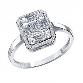 Кольцо из белого золота Karatov Т30201Д915-К с фианитом Т30201Д915-К фото