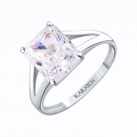 Кольцо из белого золота Karatov Т30201И166-К с фианитом Т30201И166-К фото