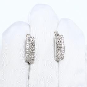 Серьги из белого золота Karatov Т30202Е084 с фианитом Т30202Е084 фото
