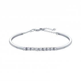 Браслет из белого золота Karatov Т302101258 с фианитом Т302101258 фото