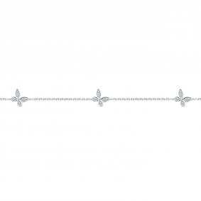 Браслет из белого золота Karatov Т302101469 с фианитом Т302101469 фото