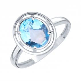 Кольцо из белого золота Karatov Т30301Д859 с топазом Т30301Д859 фото