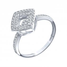 Кольцо из белого золота Karatov с танцующим бриллиантом Т30501Д164 Т30501Д164 фото