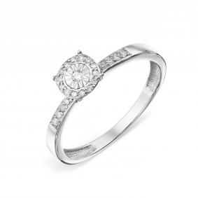 Кольцо из белого золота Karatov Т305618330 с бриллиантом Т305618330 фото