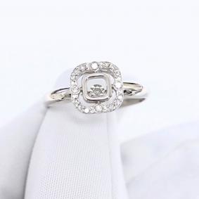 Кольцо из белого золота Karatov с танцующим бриллиантом Т30561Б874 Т30561Б874 фото