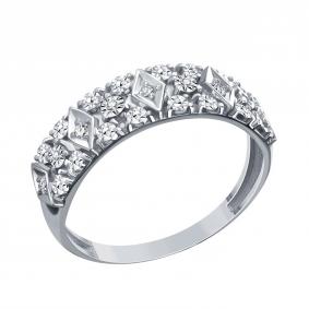 Кольцо из белого золота Karatov Т30561Д295 с бриллиантом Т30561Д295 фото