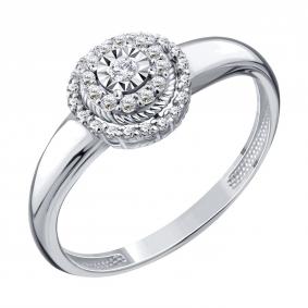 Кольцо из белого золота Karatov Т30561Д718 с бриллиантом Т30561Д718 фото