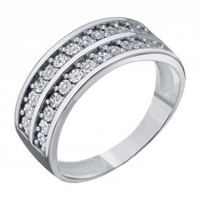 Кольцо из белого золота Karatov Т30561Д749 с бриллиантом Т30561Д749 фото