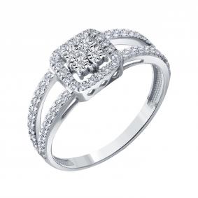 Кольцо из белого золота Karatov Т30561Д753 с бриллиантом Т30561Д753 фото