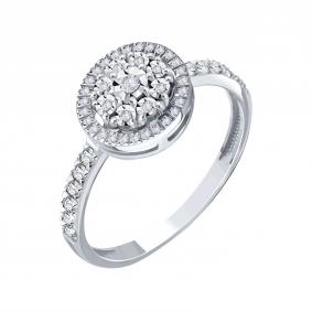 Кольцо из белого золота Karatov Т30561Д754 с бриллиантом Т30561Д754 фото