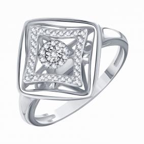 Кольцо из белого золота Karatov Т30561Д998 с бриллиантом Т30561Д998 фото