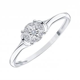 Кольцо из белого золота Karatov Т30561И069 с бриллиантом Т30561И069 фото